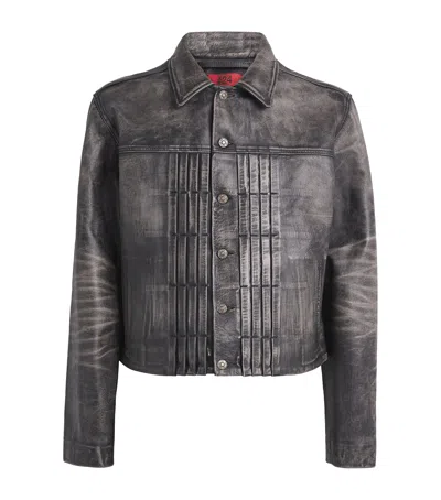 424 Leather Trucker Jacket