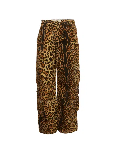 Pre-owned 424 Leopard-print Cargo Pants In Neutral