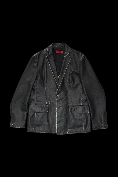 424 Lightweight Leather Jacket Black