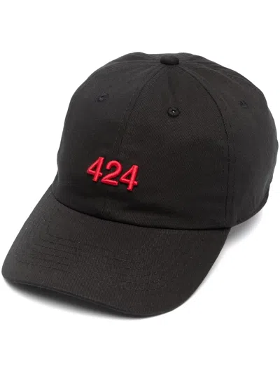 424 Logo Baseball Cap In Black