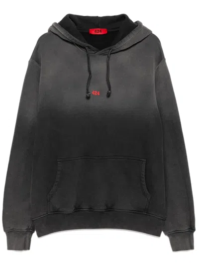 424 Logo-embroidered Hoodie In Black