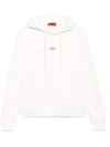 424 White Embroidered Hoodie In White