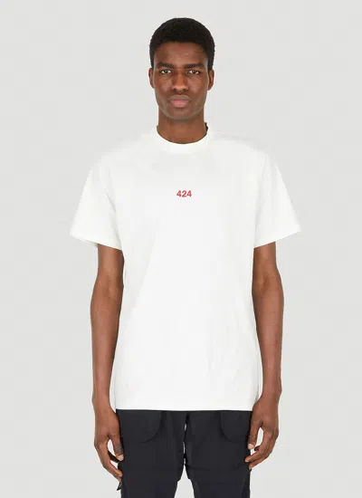 424 Logo Embroidered T-shirt In Nude