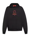 424 Black Graphic Hoodie In Black