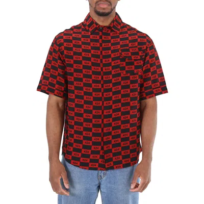 424 Logo Shirt In Red/black