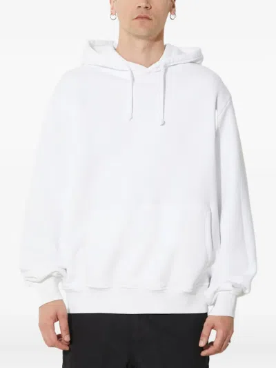 424 Long-sleeve Cotton Hoodie In White