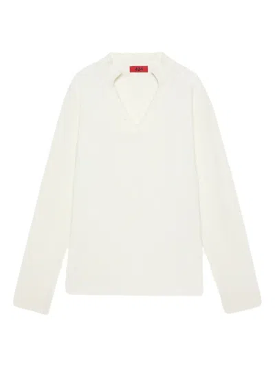 424 LONG-SLEEVE THERMAL JERSEY "WHITE" SWEATER