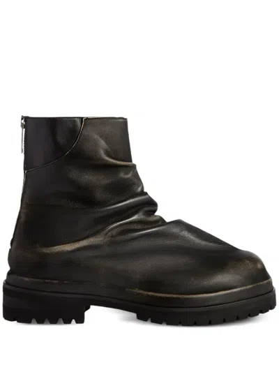 424 Marathon Distressed "black" Boots