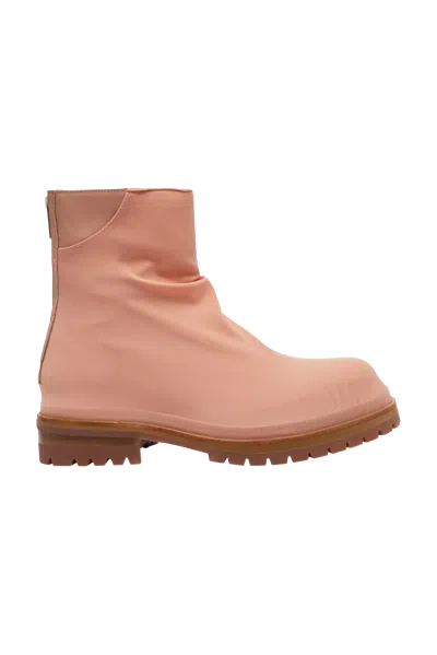 424 Marathon Zipped Boots In Pink In Multi