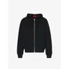 424 Textured Logo-embroidered Hoodie In Black