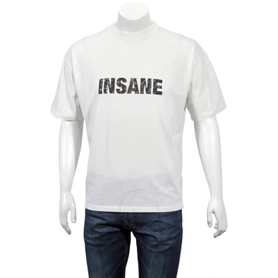 424 Men's Insane Graphic-print White Cotton T-shirt In Off White