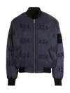 424 Reversible Logo Bomber Jacket In Blue