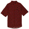 424 424 MEN'S SHORT-SLEEVE REPEAT 424 LOGO SHIRT IN RED/BLACK