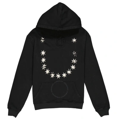 424 Men's Star Print Hoodie In Black