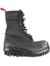 424 Lace-up Frayed Boots In Black