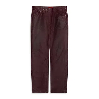 424 Moto Pants Red In Burgundy