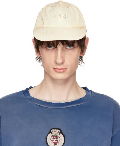 424 Off-white Baseball Cap In Tea Washed White