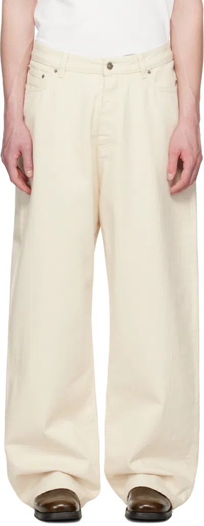 424 Off-white Big Daddy Jeans In Salt White/rinse