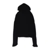 424 On Fairfax Black Mesh Long Sleeve Hoodie In Black