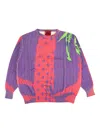 424 On Fairfax Business Long-sleeve Sweatshirt In Purple