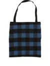 424 On Fairfax Checked Tote Bag In Black