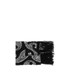 424 Paisley Pattern Scarf In Black