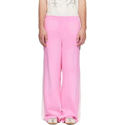 424 Pink Striped Sweatpants In White