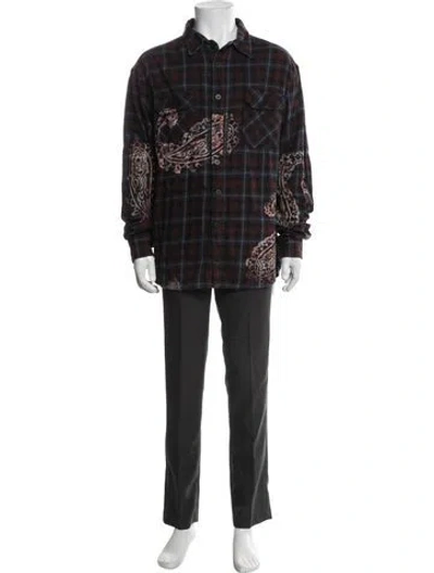 Pre-owned 424 Plaid Print Long Sleeve Shirt In Multi