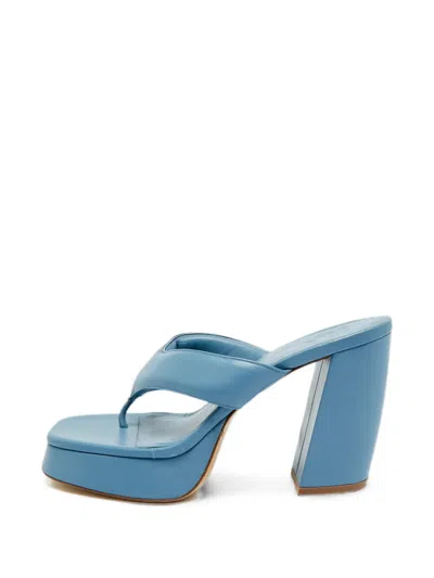 Pre-owned 424 Platform Thong Sandals In Blue