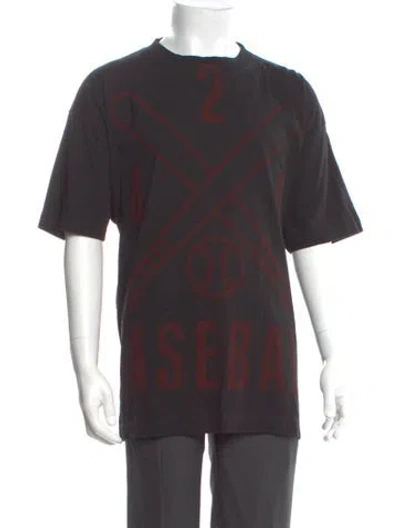 Pre-owned 424 Printed Crew Neck T-shirt In Gray