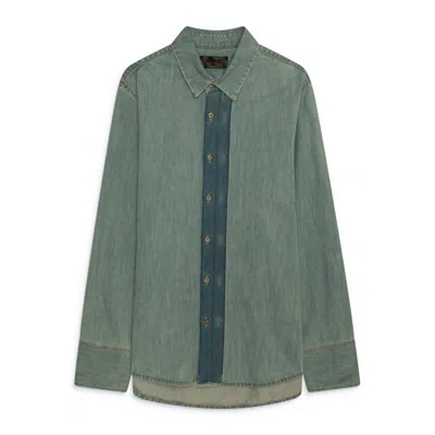 424 Regular Shirt Blue In Green