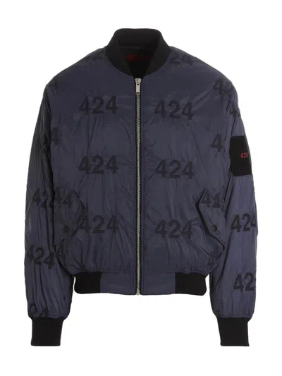 424 424 REVERSIBLE LOGO BOMBER JACKET.