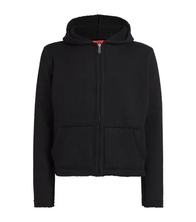 424 Ribbed Zip-up Hoodie In Black