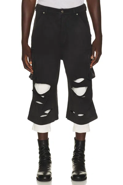 424 Ripped Bermuda Shorts In Black