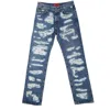 424 Blue Distressed Jeans In Blue
