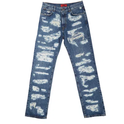 424 Blue Distressed Jeans In Destroyed
