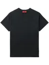 424 Round-neck Short-sleeve T-shirt In Black
