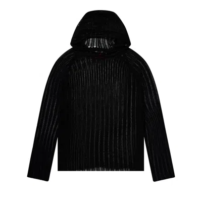 Pre-owned 424 Sexy Knit Hoodie 'black' | Men's Size M