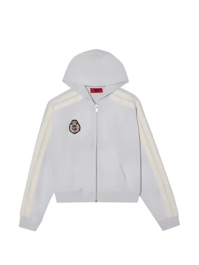 424 Side-stripe Logo-patch Hoodie In Gray