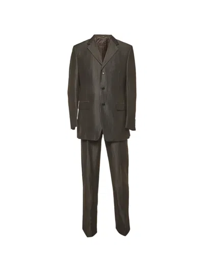 Pre-owned 424 Single-breasted Notched-lapels Suit In Gray