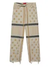 424 Star-pattern Frayed Trousers In Neutral