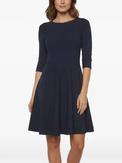 Pre-owned 424 Stretch-knit Flared Dress In Blue