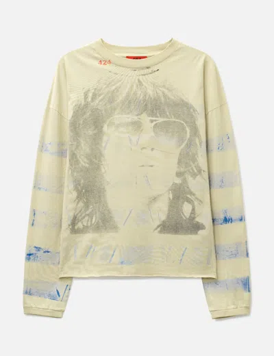 424 Striped Keith Richards Portrait Long Sleeves In Neutral