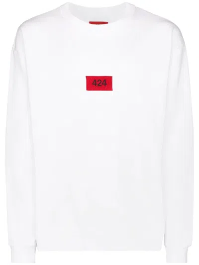 424 SWEATSHIRT LOGO WHITE