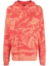 424 Red Distressed Hoodie In Red