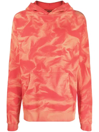 424 Red Distressed Hoodie