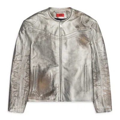 424 Tokyo Jacket Silver In Gray