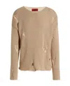 424 Torn Sweater In Nude