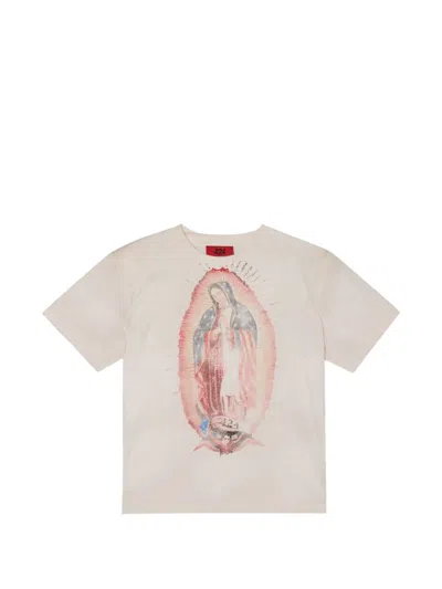 424 Virgin Mary Graphic-print T-shirt In Neutral