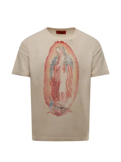 424 Virgin Mary T-shirt In Brown